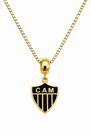 Colar Pingente Masculino Time De Futebol Atlético Mineiro Banhado a Ouro 18k