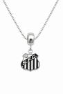 Colar Pingente Masculino Time De Futebol Santos Banhado a Prata 925