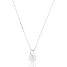 Colar Pingente Medalha Letra A de Prata 925