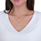 Colar Pingente Medalha Nossa Senhora Aparecida Com Zircônia Cristal Banhada a Ouro 18K