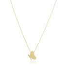 Colar pingente meia borboleta banhado a ouro 18k