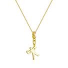 Colar Pingente Mulher Academia Banhado a Ouro 18k