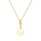 Colar Pingente Onda Mar Banhado a Ouro 18k