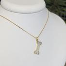 Colar Pingente Osso Cravejado Ref. 35.0490 Dourado