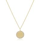 Colar pingente pai nosso micro zircônia banhado a ouro 18k