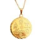 Colar Pingente Patuá Banhado a Ouro 18k