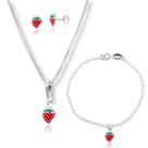 Colar Pingente Pulseira Brinco Infantil Prata Original 925