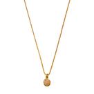COLAR PINGENTE REDONDO CRAVEJADO BANHADO A OURO 50 cm