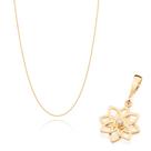 Colar + Pingente Rommanel Presente Feminino Bahado Ouro 18k Lindo Colar + Pingente Rommanel Presente Feminino Bahado Ouro 18k Lindo