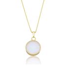 Colar Pingente Sal Grosso Banhado a Ouro 18k