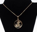 Colar Pingente São Jorge Banhado em Ouro 18K
