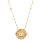 Colar piuka relicário anjo da guarda zircônias folheado a ouro 18k Colar piuka relicário anjo da guarda zircônias folheado a ouro 18k
