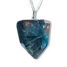 Colar Pontinha Apatita Azul Pedra Natural Pino Prata 950 Colar Pontinha Apatita Azul Pedra Natural Pino Prata 950