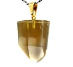 Colar Pontinha Pedra Citrino Natural Não Bombardeado Dourado Colar Pontinha Pedra Citrino Natural Não Bombardeado Dourado