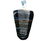 Colar Pontinha Pedra Olho de Falcão Presilha e Pino Prateado Colar Pontinha Pedra Olho de Falcão Presilha e Pino Prateado