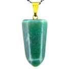 Colar Pontinha Pedra Quartzo Verde Presilha e Pino Dourado Colar Pontinha Pedra Quartzo Verde Presilha e Pino Dourado