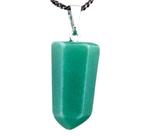 Colar Pontinha Pedra Quartzo Verde Presilha e Pino Prateado Colar Pontinha Pedra Quartzo Verde Presilha e Pino Prateado