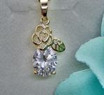 Colar Ponto De Luz C Flor Zirconia Dourado F. Ouro 18k Colar Ponto De Luz C Flor Zirconia Dourado F. Ouro 18k