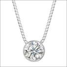Colar Ponto de Luz Diamante Brilhante 25 Pts Ouro Branco 18K K500