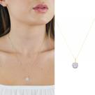 Colar Ponto de Luz Pedra de Zircônia Semi Joia Banhado Ouro 18k