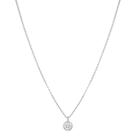 Colar Ponto De Luz Redondo 40cm Prata 925