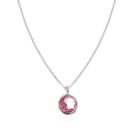 Colar Ponto de Luz Rosa Prata 925 5mm