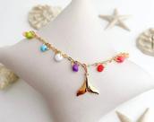 Colar praia dourado em bijoteria