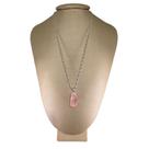 Colar Prata 925 Hélice Quartzo Rosa Polido - P Vecchio Joias Colar Prata 925 Hélice Quartzo Rosa Polido - P Vecchio Joias