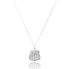 Colar Prata 925 Santos FC Escudo P Oficial com Pingente Time Futebol Licenciado Masculino Feminino
