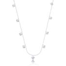 Colar Prata 990 Feminino Gargantilha com Coração Cordão