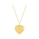 Colar Prata c/ Ouro 18K Veneziana com Coração Diamantado