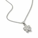 Colar Prata Presente Casual Flor Elegante Pedras Esposa Chique Corrente