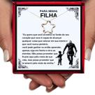 Colar Presente Aniversário Pai Viking Para Filha Estrela Prata 925 Legítima Esterlina + Dedicatória