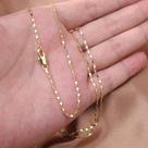 Colar Punk Banhado a Ouro 18K Elo Plano 2MM Para Homens E Mulheres Joias De Moda DIY