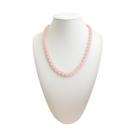 Colar Quartzo Rosa 8mm Pedra Natural Amor Harmonia Regulável