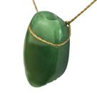 Colar Quartzo Verde Rolado Difusor Aromaterapia Ranhurado