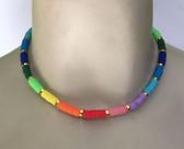 Colar rainbow beads hematita Colar rainbow beads hematita