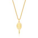 Colar Raquete Beach Tennis Revestido em Ouro