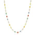 Colar Redondo Color Banhado A Ouro 18K Colar Redondo Color Banhado A Ouro 18K