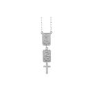 Colar Religioso Escapulário Ouro Branco 18K Unissex Maciço k370
