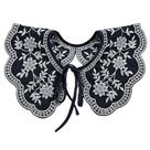 Colar removível, elegante bordado floral para mulheres