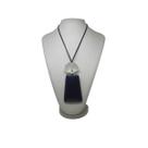 Colar resina placa com entremeio fosco
