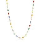 Colar Retangular Banhado a Ouro 18K