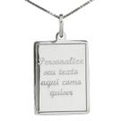 Colar Retângulo Coleção Personalizável em Prata 925