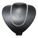 Colar Riviera Aço Zirconia Branca Retangular Brilho 40cm