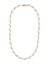 Colar riviera com pérolas e zircônias banhada a ouro - 45 cm Colar riviera com pérolas e zircônias banhada a ouro - 45 cm