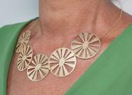 Colar Rodas Pizza Detalhado Banhado em Ouro 18K