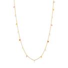 Colar rommanel banhado ouro 18k feminino pedras cristais coloridas 50cm 45cm 532109