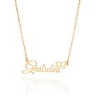 Colar Rommanel Gratidão Com Borboleta Banhado A Ouro 18k 532577