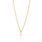 Colar Rommanel Solitário Ponto Luz Zircônia Banhado Ouro 18k Colar Rommanel Solitário Ponto Luz Zircônia Banhado Ouro 18k